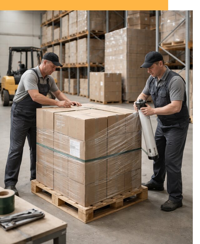 Упаковка и паллетирование грузов от 3586 руб: защита и крепление