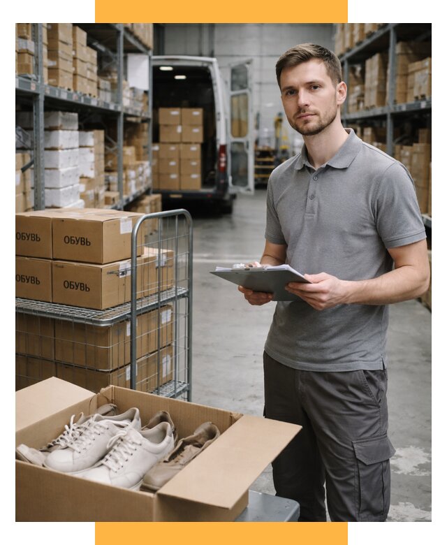 Доставка обуви из Китая и Турции от 4610 р. СетСервис-Кли